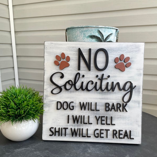 No Soliciting Sign Funny