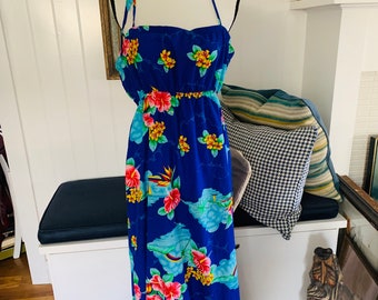 Hilo Hatties Blue Floral Dress