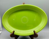 Homer Laughlin Fiesta Chartreuse 13 Serving Platter, Flat Cups Sold Individually