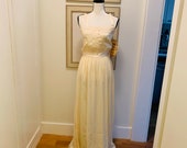 Gunne Sax Cream Colored Satin Tank Prom Dress By Jessica