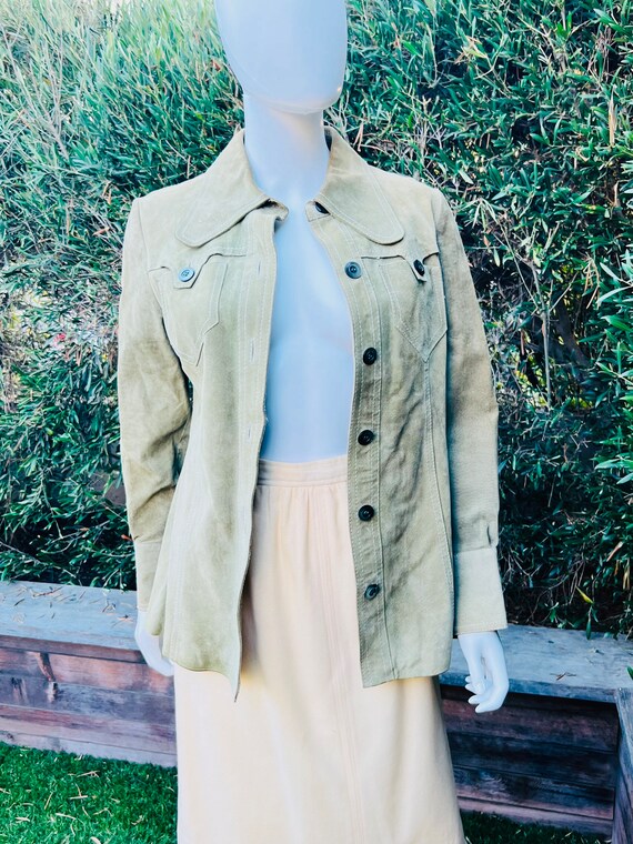 Vintage Normart’s Green Suede Jacket - image 7