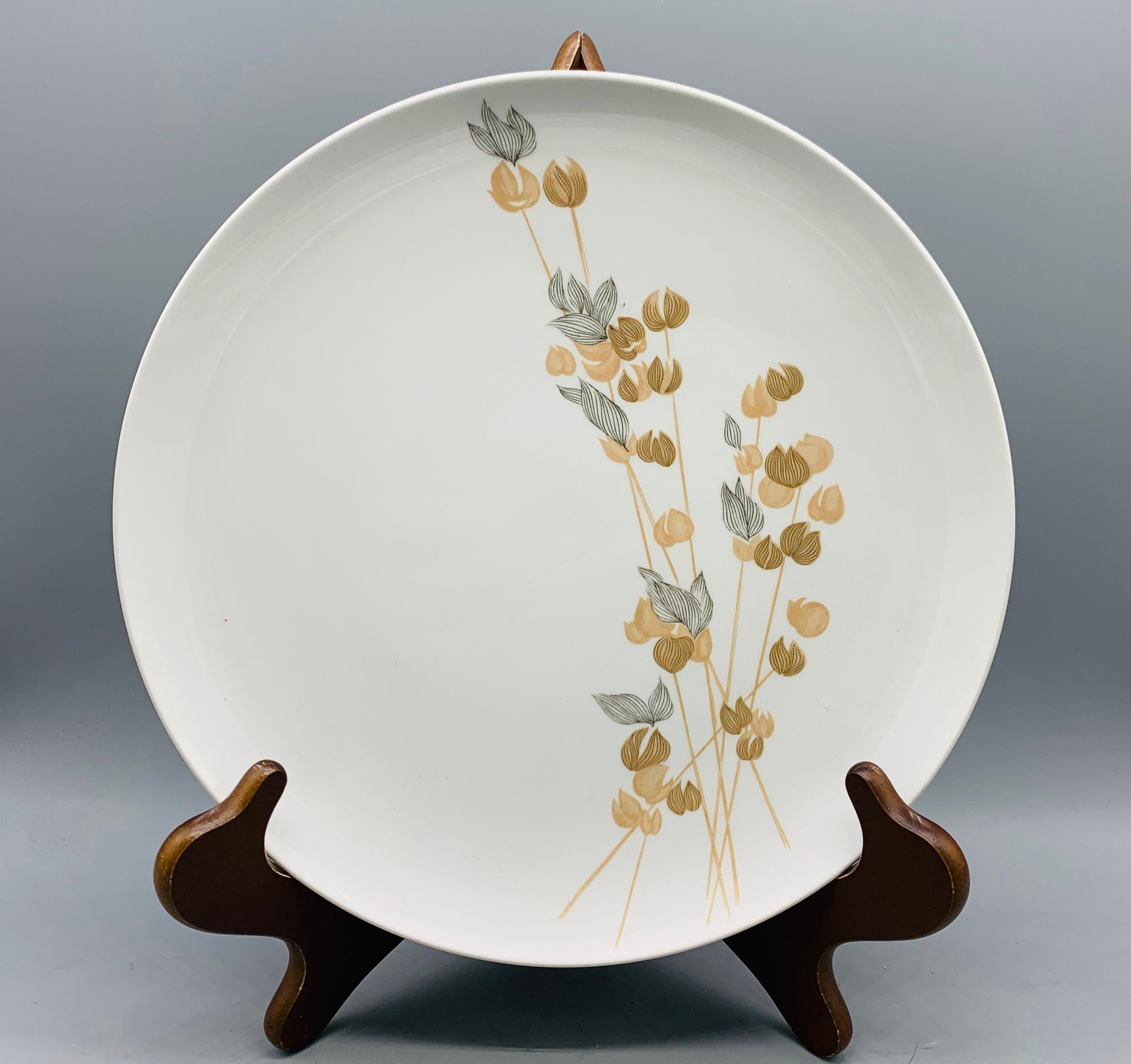 Franciscan White Stone Fan Tan Dinner Plates, Saucers, and Oval 