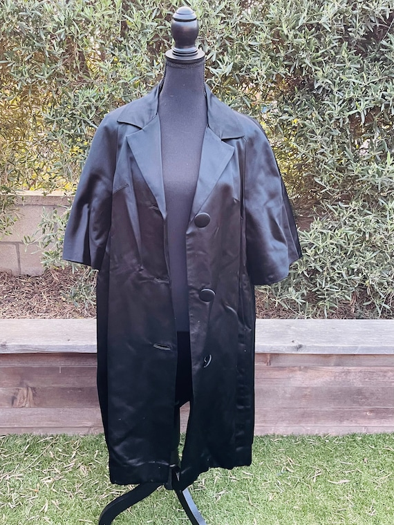 Vintage Miss Elliette Black Overcoat