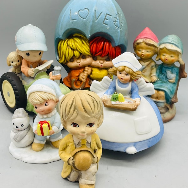 Vintage Children Figurines From Precious Moments, Lefton, Hummel Sold Individually