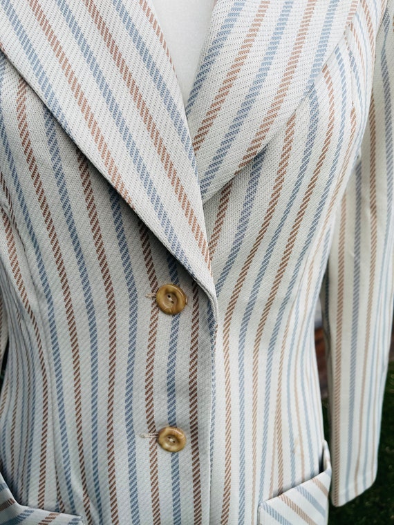 Vintage Paula Brooks Original Striped Blazer - image 3