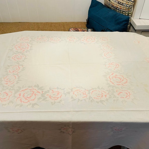 Vintage Tablecloths Etsy