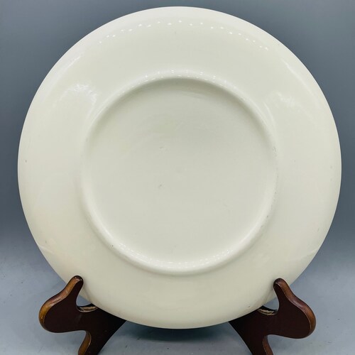 Vintage Mismatched Set of 5 shops Stoneware Extra Large Plates/ Chop Plates/ Mix and Match Vintage Stoneware Plates