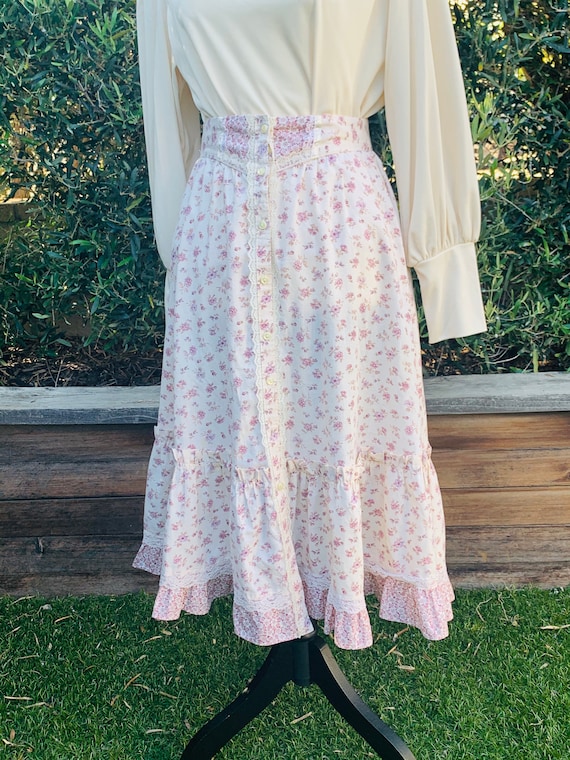 Vintage Gunne Sax Floral Maxi Skirt