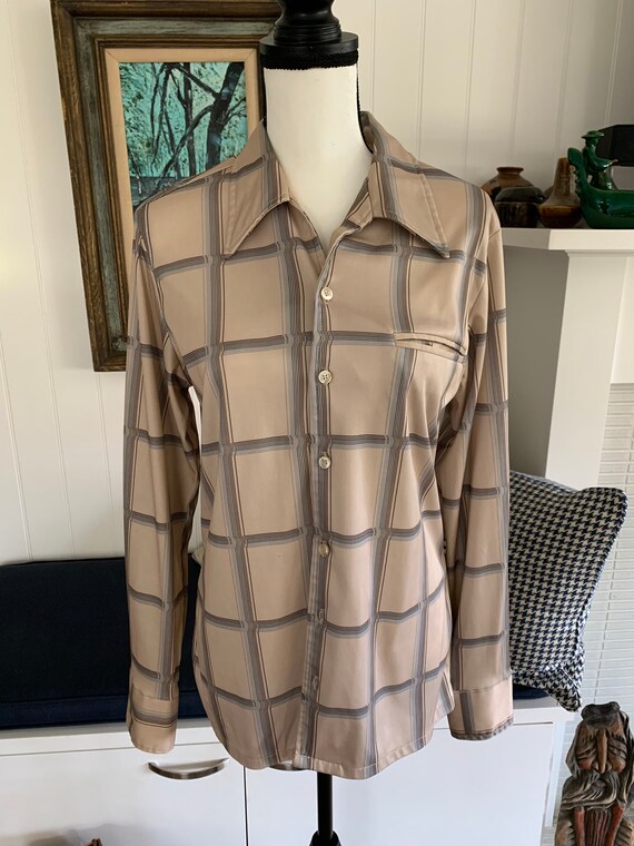 1970’s Vintage Polyester Button Up Top