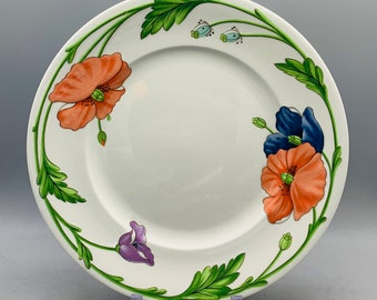 Assiettes plates, assiettes à salade, soucoupes, tasses, bols à salade de 7 po., bols à soupe, Villeroy et Boch Amapola, vendues à l'unité