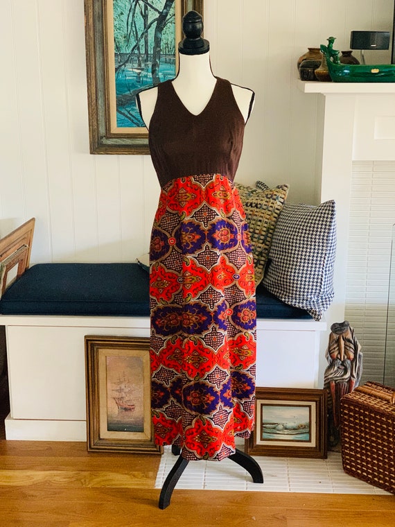 Vintage 1960's Keola Hawaiian Mxi Dress From Liber