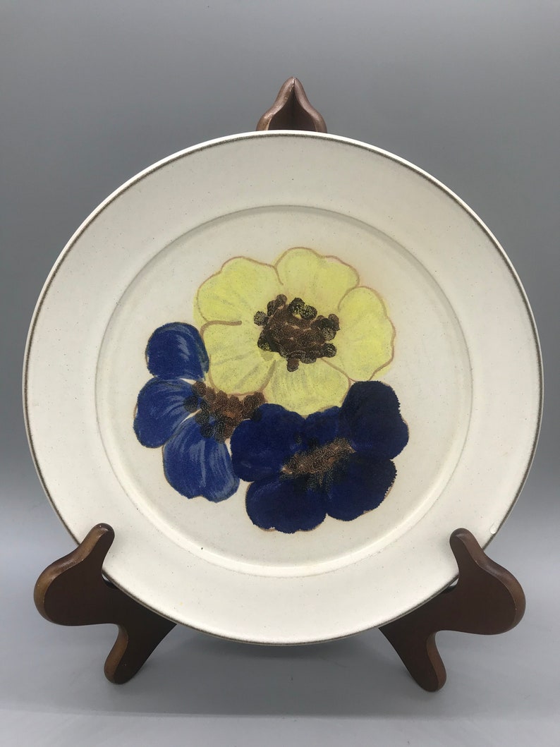 Denby Stoneware Potpourri Floral Hue Dinner Plates Salad Etsy