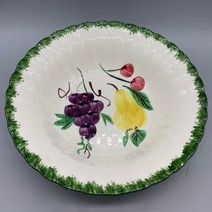 Southern Potteries Blue Ridge Dinnerware-County Fair Green Salad Plates and Fruit Fantasy Serving Bowl image 10