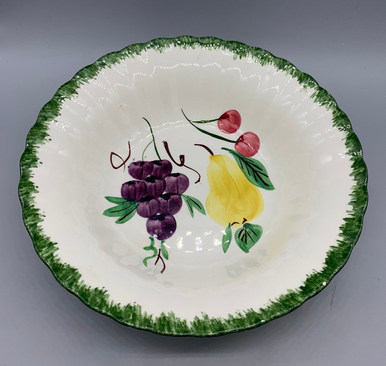 Southern Potteries Blue Ridge Dinnerware-County Fair Green Salad Plates and Fruit Fantasy Serving Bowl image 10