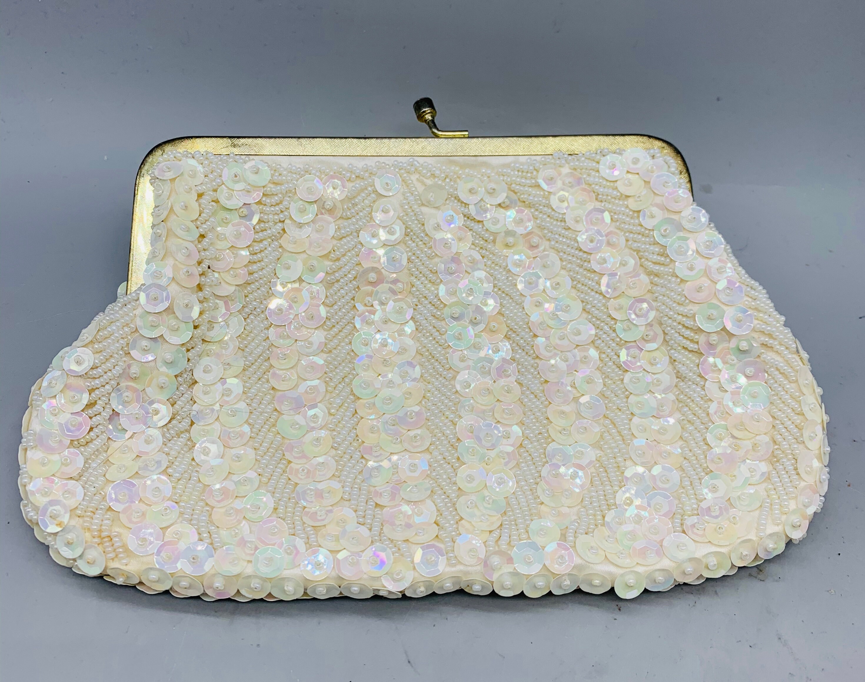 Vintage Mid Century Fine Arts Bag Co. Beaded and Sequins Bag Etsy