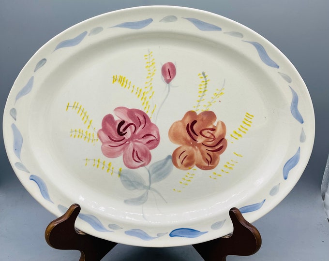 Blue Ridge Corsage Oval Platter From Southern Potteries - Etsy