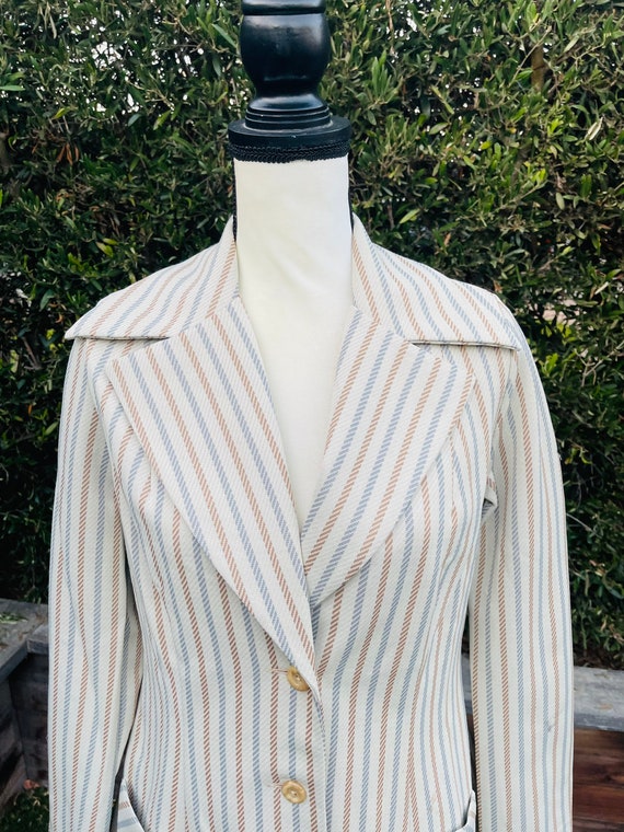 Vintage Paula Brooks Original Striped Blazer - image 2