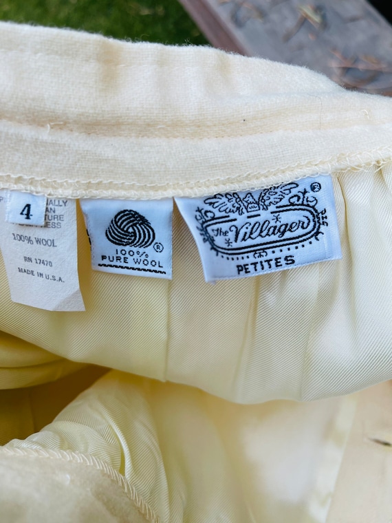 The Villager Petites Beige Wool Pencil Skirt - image 8