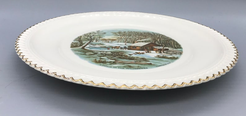 Harker Pottery\u2019s Currier And Ives Dinner Plates and