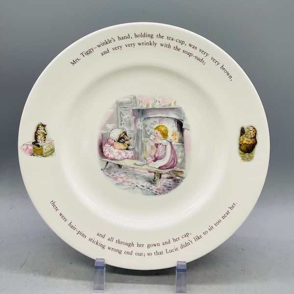 Wedgwood Character Ware Dinnerware/ Mrs. Tiggy Winkle Dinner Plate And Peter Rabbit Cereal Bowl Sold Individually