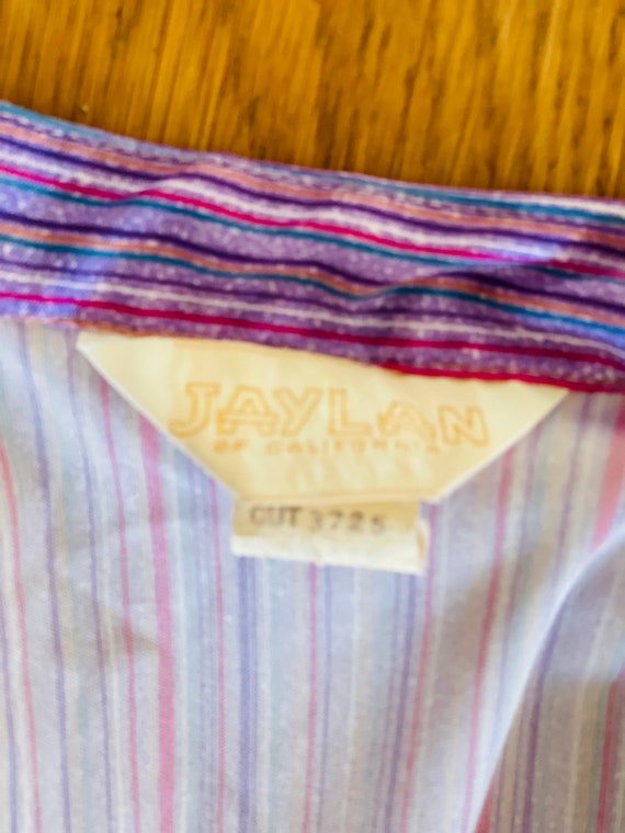 Jaylan of California Cap Sleeve Striped Shirt - image 2