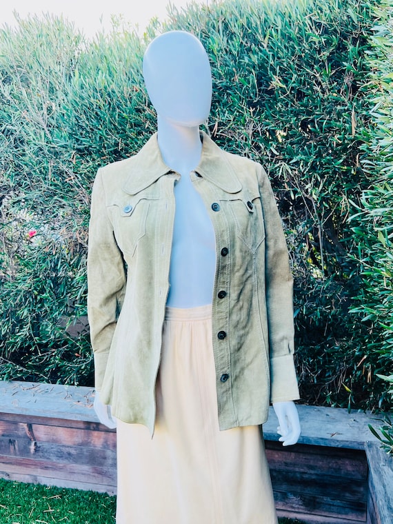 Vintage Normart’s Green Suede Jacket - image 1