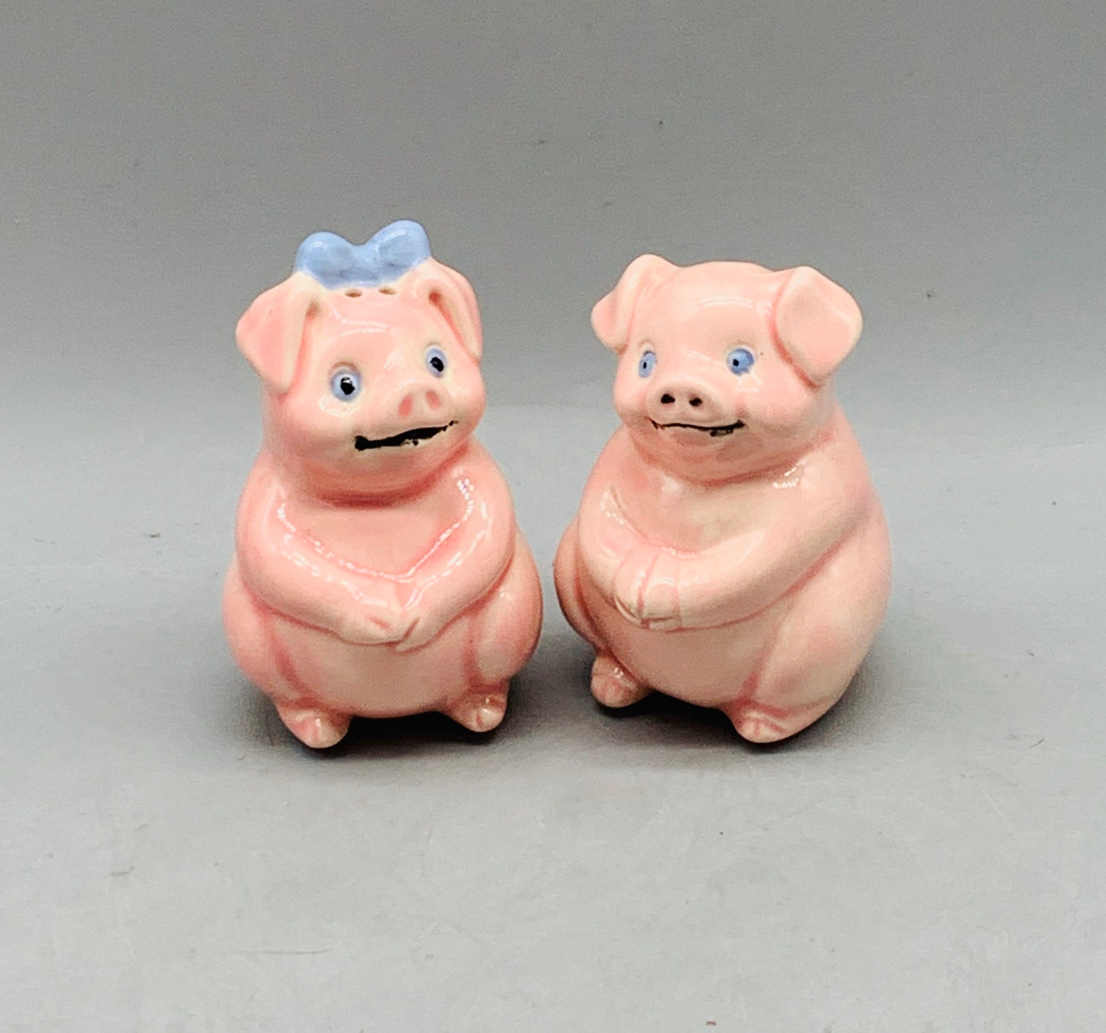 Vintage Ceramic Pig Napkin Holder and Pig Salt & Pepper Etsy