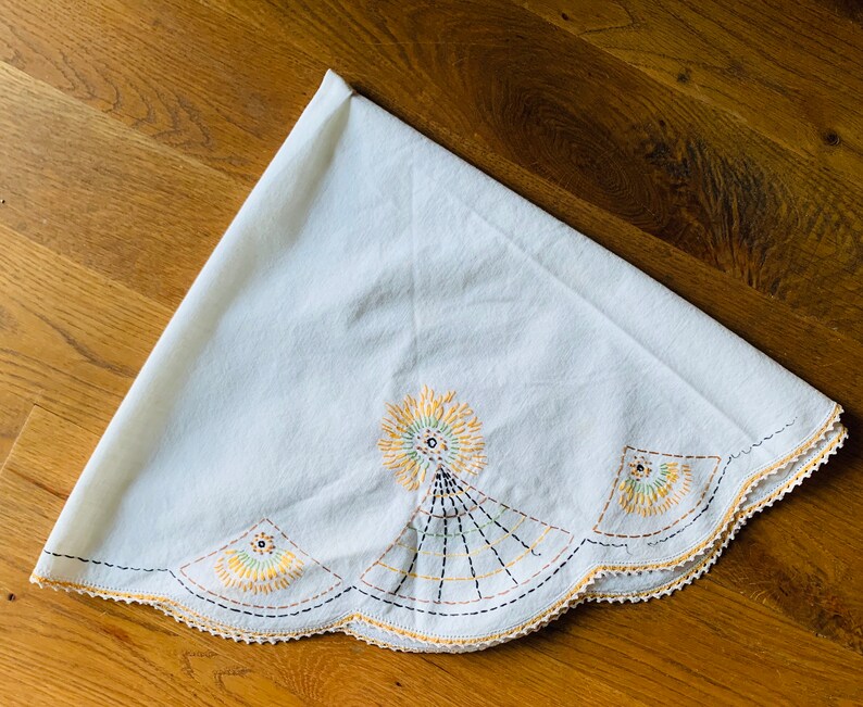 Vintage Embroidered Household Linens Etsy