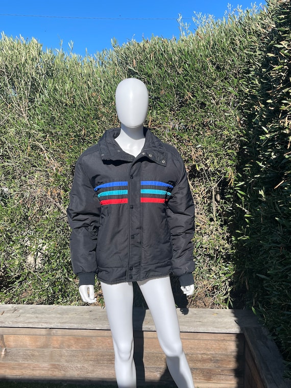 White Stag Rainbow Striped Ski Jacket/ Snow Coat