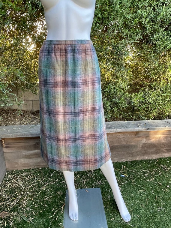 plaid pencil skirt vintage - Gem