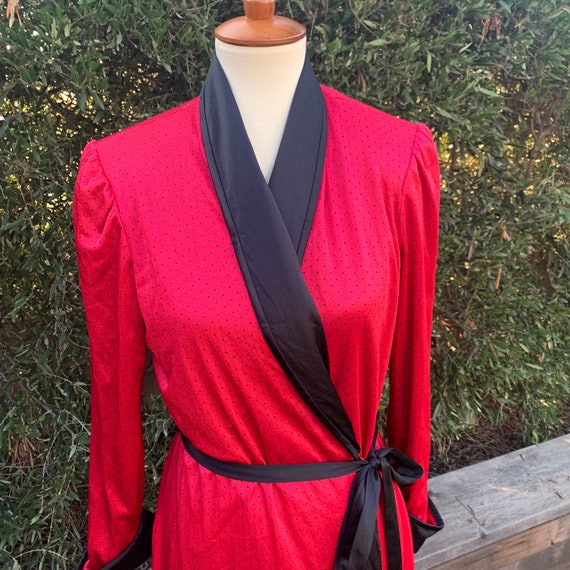 1980’s Vanity Fair Polka Dot Red Robe