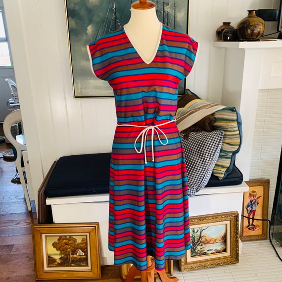 Vintage Oops California Striped Tank Dress