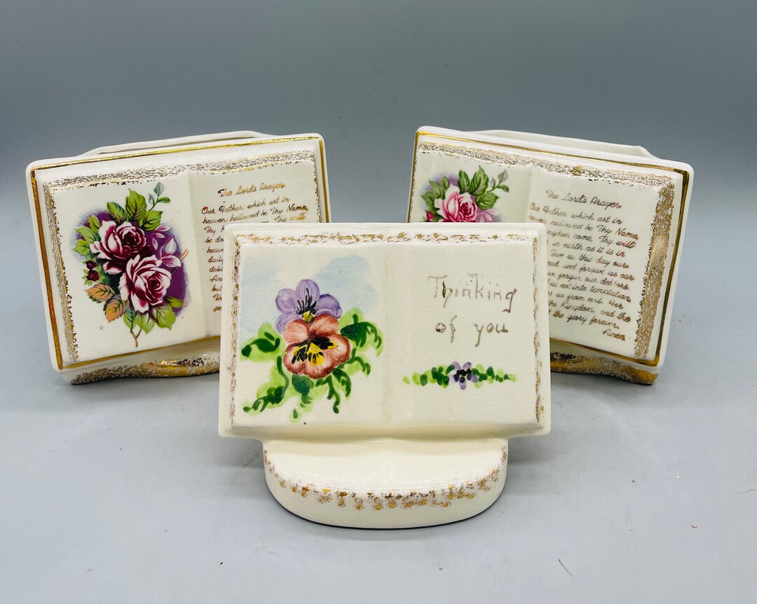Vintage Ceramic Bible Vases Sold Individually Etsy