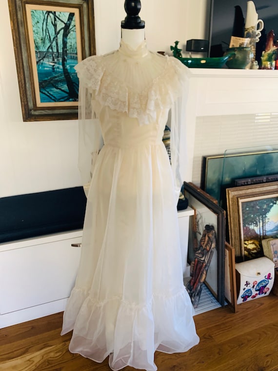 Vintage 1960’s Prairie Prom Dress By Candi Jones o