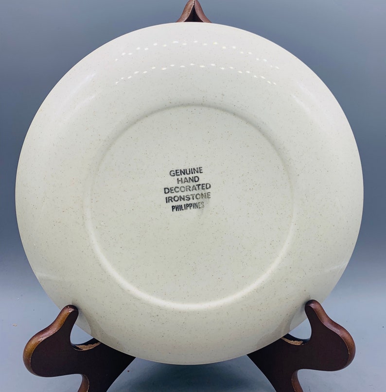 1960\u2019s Set of 4 Mismatched Ironstone Dinner Plates