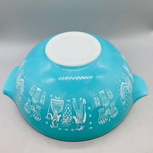 Pyrex  Butterprint Turquoise and White Cinderella Bowls 444, 443, 442, and 441 Sold Individually