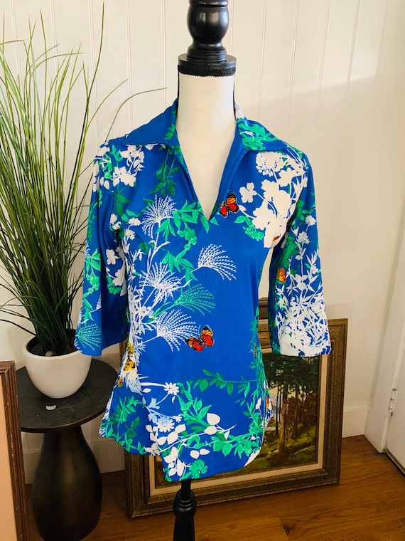 California Butterfly Blue Tunic California Butterfly Blue Tunic