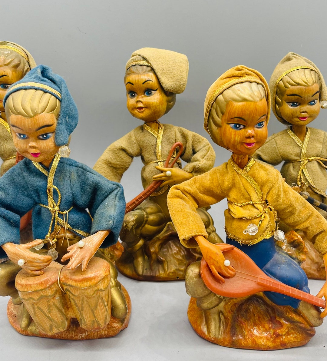 Set of 5 Musical Elves From Hong Kong Etsy