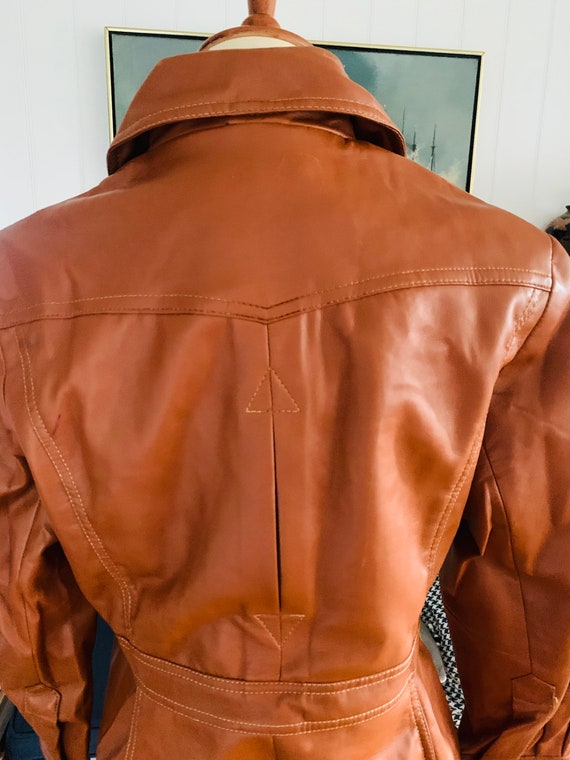 Vintage 1970’s Bottom Line Brown Vinyl Jacket - image 9