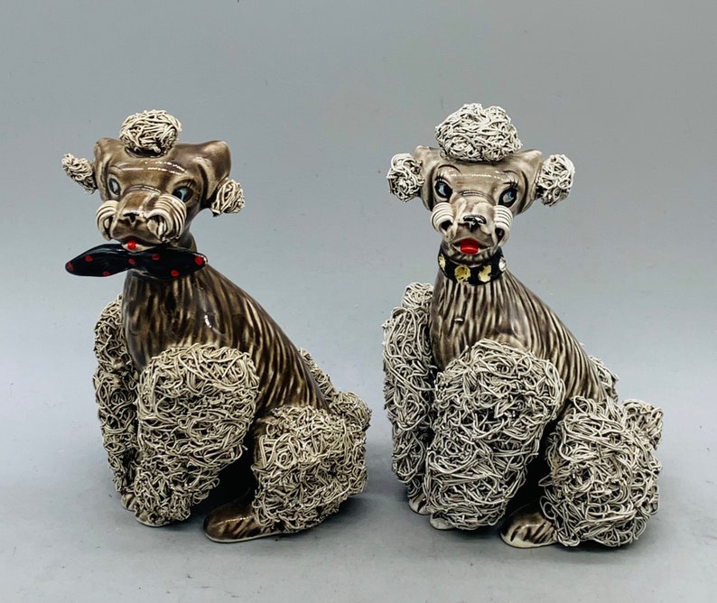 Vintage spaghetti poodle figurines sold individually etsy