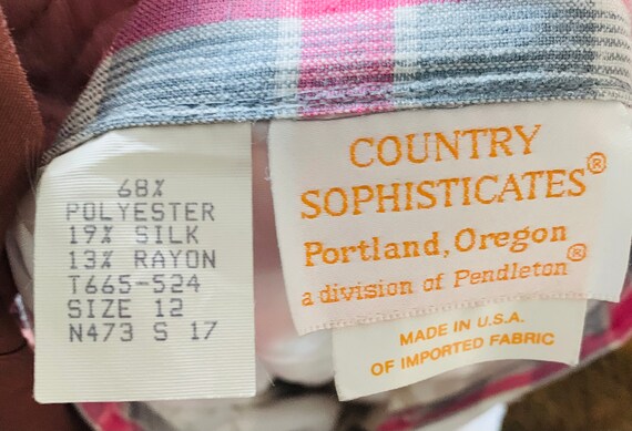 Pendleton Country Sophisticates Pink Gray Skirt - image 3