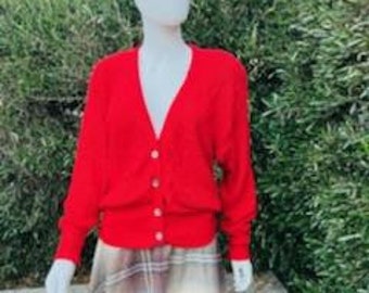 Vintage Pierre Cardin Red Cardigan