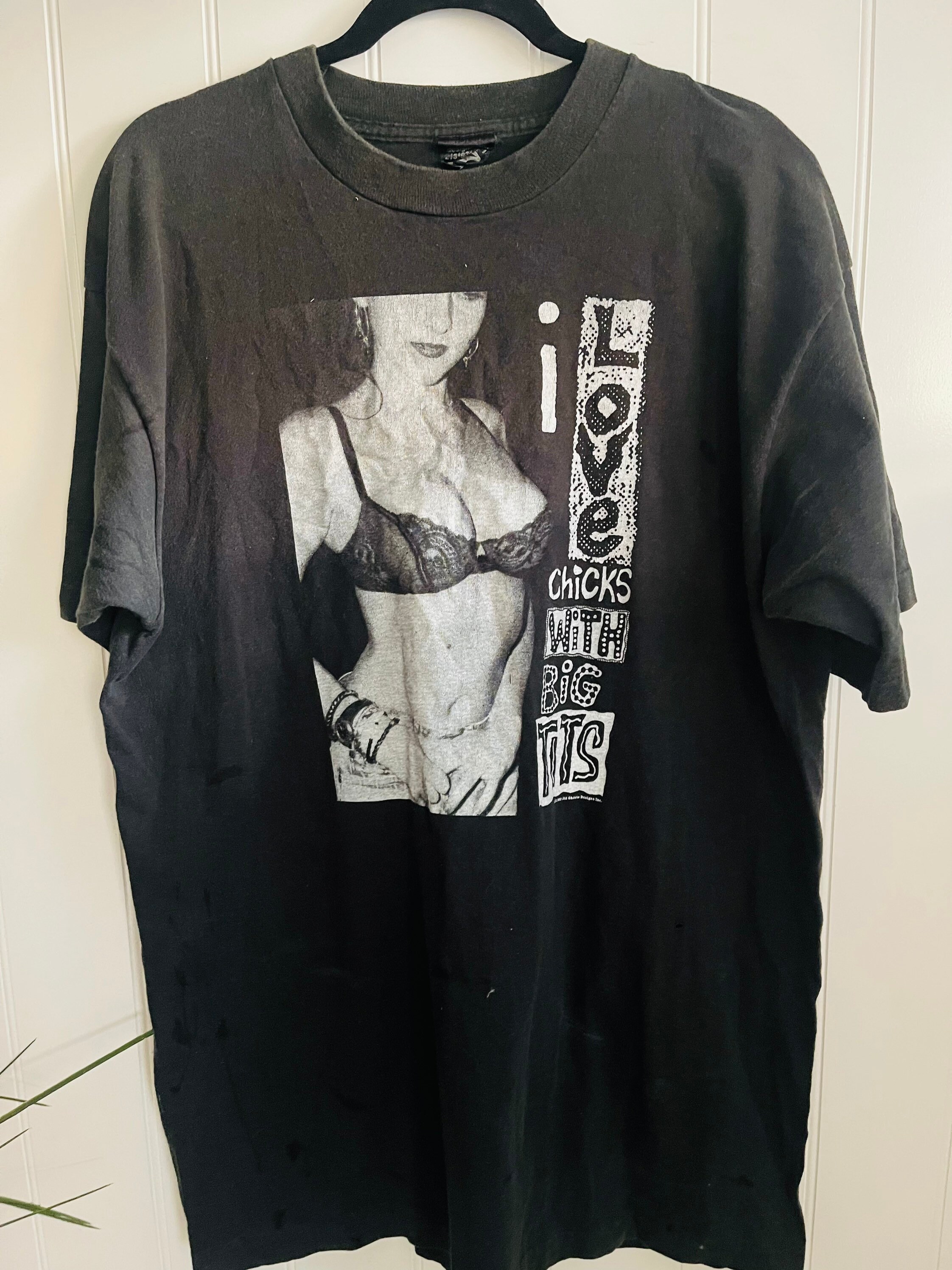 OLD GHOSTS T-shirt プリントTシャツ　おっぱい 80'S OLD GHOSTS DEAD STOCK Tシャツ WICKED