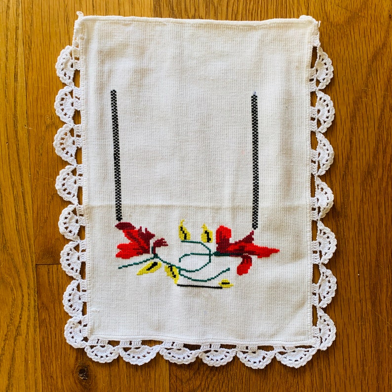 Vintage Embroidered Household Linens Etsy