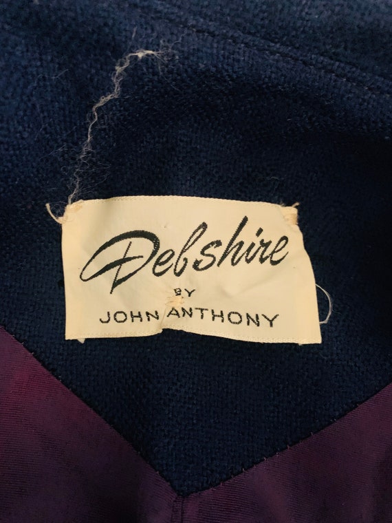 Debshire by John Anthony Navy Blue Wool Coat/ Vin… - image 7