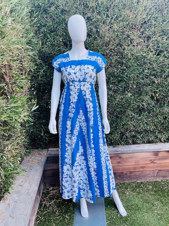 Vintage Evelyn Pearson Hawaiian Maxi Dress - image 1