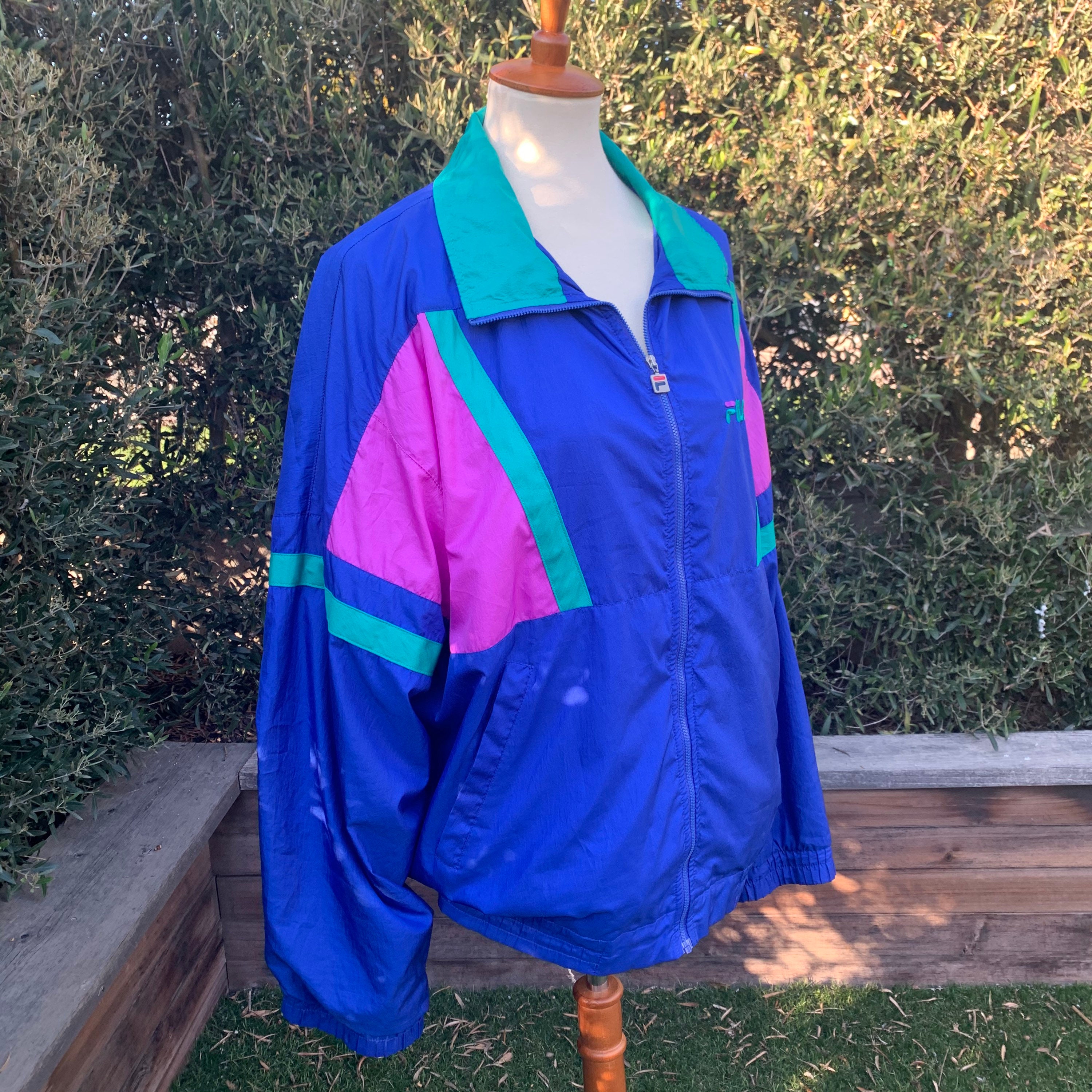 Vintage XL Fila Purple Tracksuit With Pink and Green | Etsy