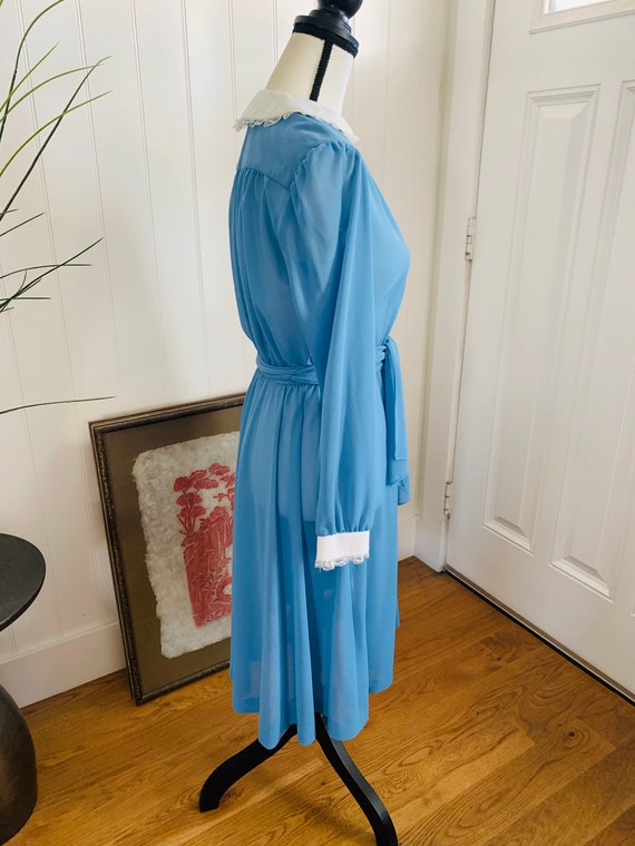 Vintage 1970’s New Discoveries Blue Dress - image 5