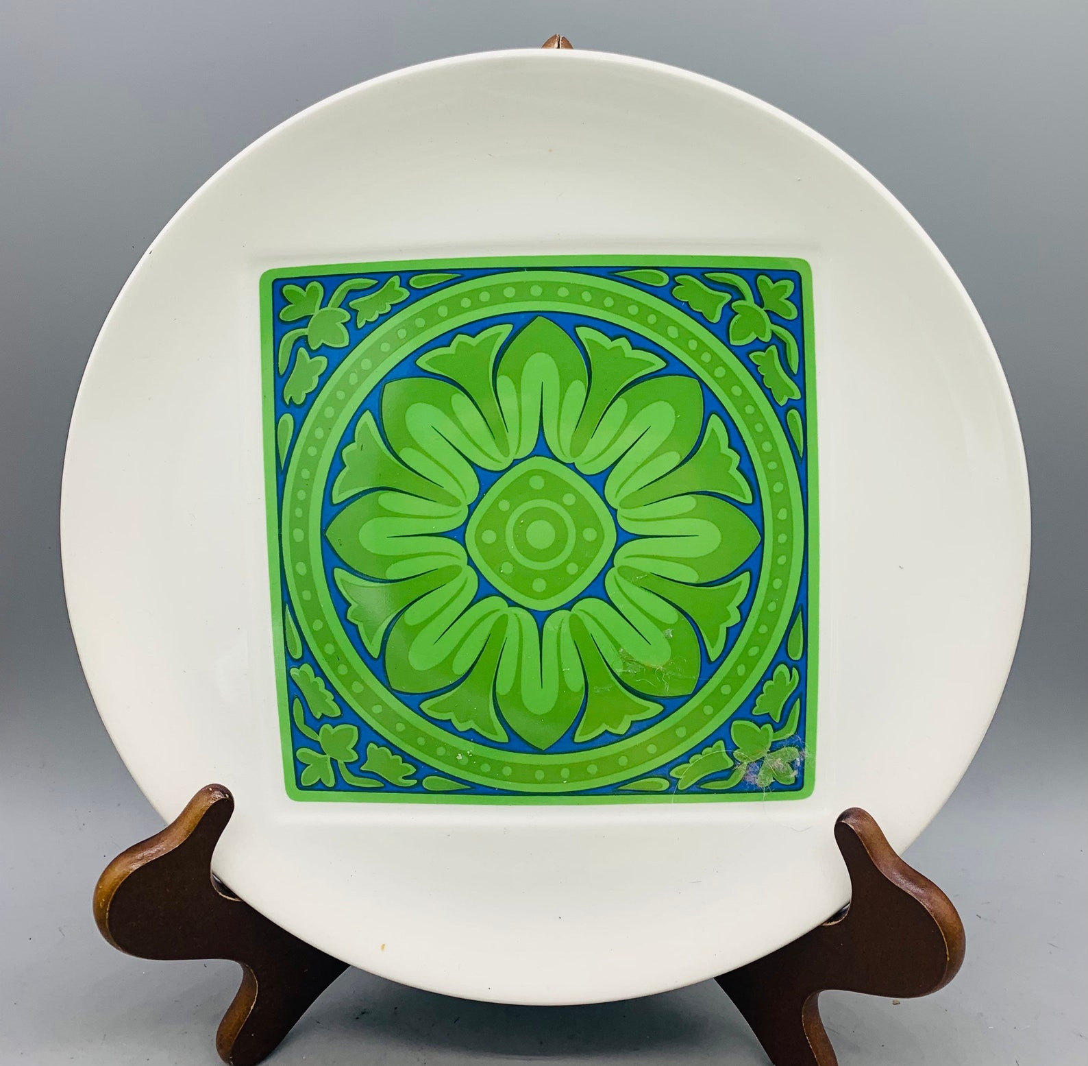 Mismatched Set of 5 Green and Blue Floral Dinner Plates Etsy