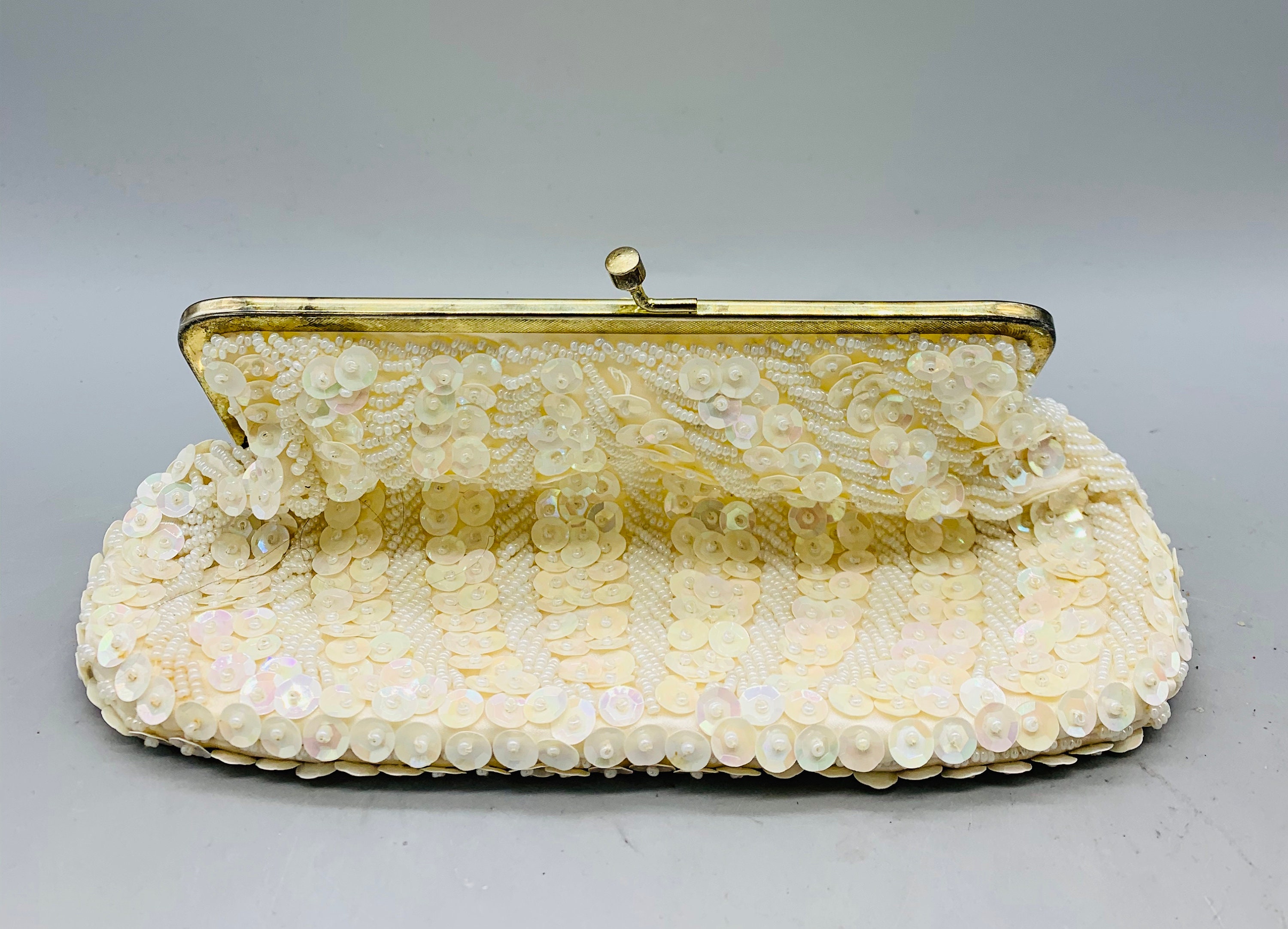 Vintage Mid Century Fine Arts Bag Co. Beaded and Sequins Bag Etsy